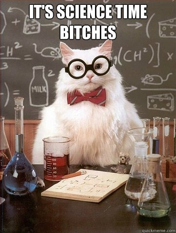 It's science time bitches - It's science time bitches  Chemistry Cat