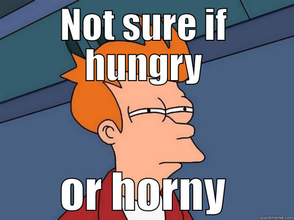 NOT SURE IF HUNGRY OR HORNY Futurama Fry