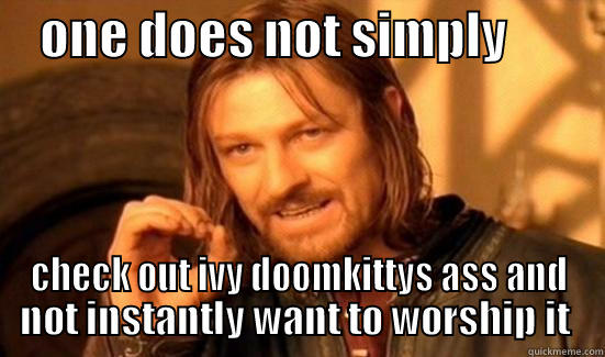     ONE DOES NOT SIMPLY           CHECK OUT IVY DOOMKITTYS ASS AND NOT INSTANTLY WANT TO WORSHIP IT  Boromir