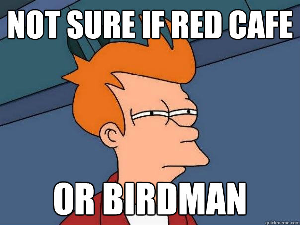 Not sure if Red Cafe Or Birdman  Futurama Fry