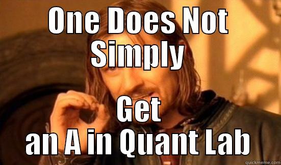 ONE DOES NOT SIMPLY GET AN A IN QUANT LAB Boromir