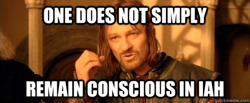 One does not simply Remain conscious in IAH  One Does Not Simply