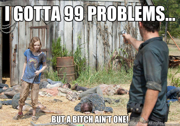 I gotta 99 problems... But a bitch ain't one!   