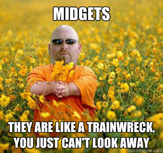 midgets They are like a trainwreck, you just can't look away  