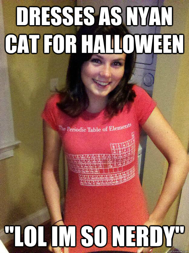dresses as nyan cat for halloween 