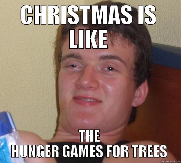 CHRISTMAS IS LIKE THE HUNGER GAMES FOR TREES 10 Guy