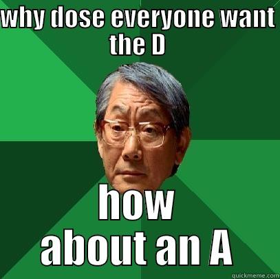 WHY DOSE EVERYONE WANT THE D HOW ABOUT AN A High Expectations Asian Father