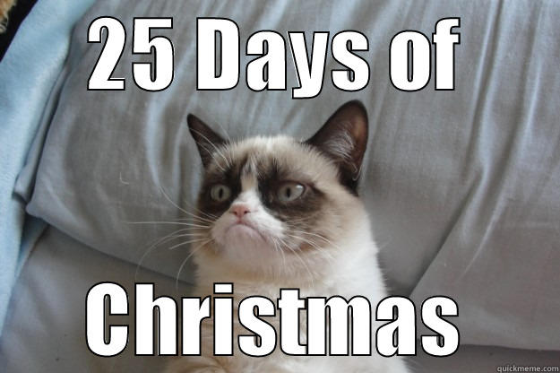 25 Days of I hate you - 25 DAYS OF CHRISTMAS Grumpy Cat