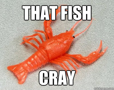 That fish CRAY  that fish cray