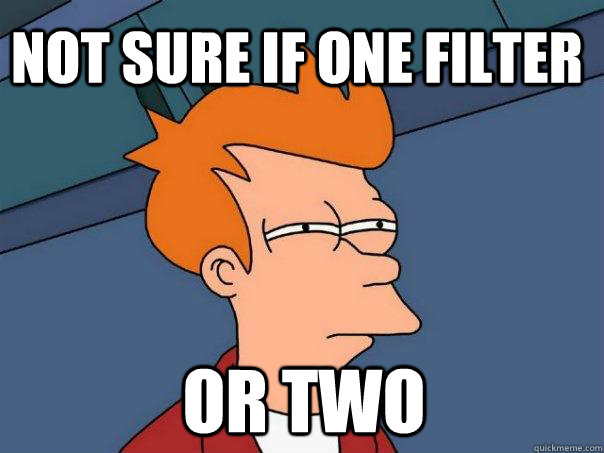 Not sure if one filter or two  Futurama Fry