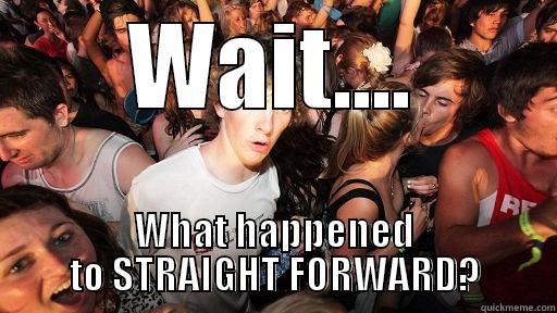 WAIT.... WHAT HAPPENED TO STRAIGHT FORWARD? Sudden Clarity Clarence