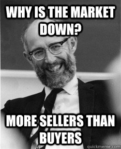 WHY IS THE MARKET DOWN? MORE SELLERS THAN BUYERS  Economics Professor