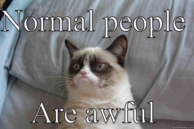 Crazy's good - NORMAL PEOPLE  ARE AWFUL Grumpy Cat