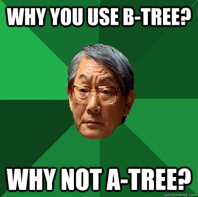 Why you use B-Tree? Why not A-Tree? - Why you use B-Tree? Why not A-Tree?  High Expectations Asian Father