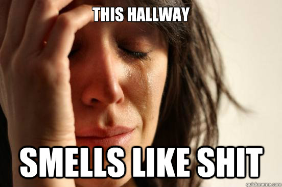 This hallway Smells like shit  First World Problems