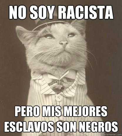 no soy racista pero mis mejores esclavos son negros  Aristocat