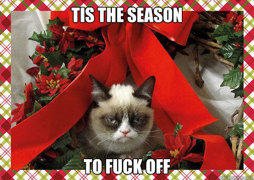 tis the season to fuck off - tis the season to fuck off  A Grumpy Cat Christmas
