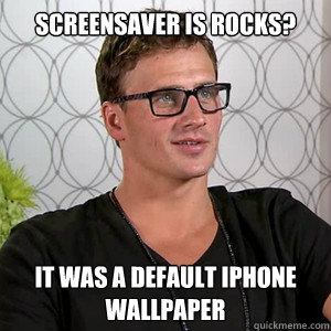 screensaver is rocks? It was a default iphone wallpaper  