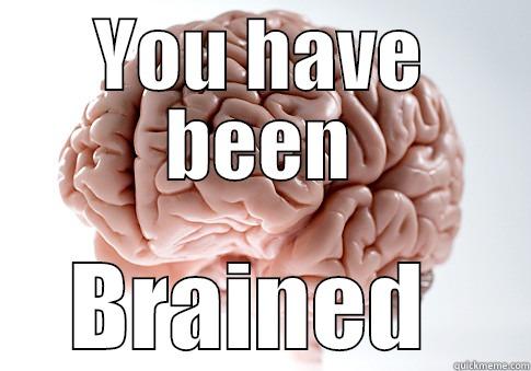 YOU HAVE BEEN BRAINED  Scumbag Brain