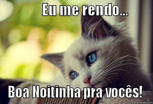                EU ME RENDO...          BOA NOITINHA PRA VOCÊS! First World Problems Cat