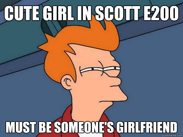 Cute girl in Scott E200 Must be someone's girlfriend - Cute girl in Scott E200 Must be someone's girlfriend  Futurama Fry