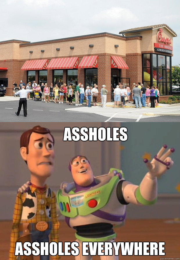 Assholes Assholes Everywhere Woody And Buzz Quickmeme
