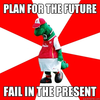 Plan for the future Fail in the present  GUNNERSAURUS