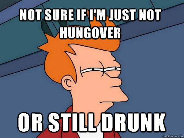 Not sure if i'm just not hungover or still drunk - Not sure if i'm just not hungover or still drunk  Futurama Fry