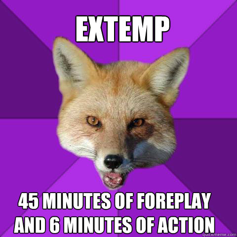 extemp 45 minutes of foreplay and 6 minutes of action  Forensics Fox