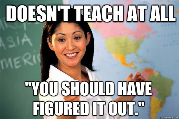 Doesn't teach at all 