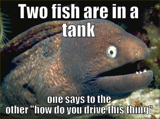 cam black jokes  - TWO FISH ARE IN A TANK ONE SAYS TO THE OTHER 