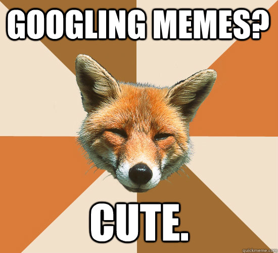 googling memes? cute.  Condescending Fox