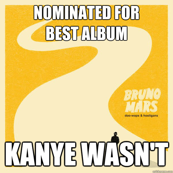 Nominated For 
Best Album Kanye Wasn't  grammy fail