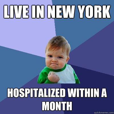 Live in New York Hospitalized within a Month  Success Kid