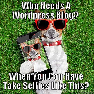 Who Needs A Wordpress Blog?  - WHO NEEDS A WORDPRESS BLOG?  WHEN YOU CAN HAVE TAKE SELFIES LIKE THIS? Misc