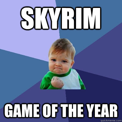 Skyrim Game of the year  Success Kid