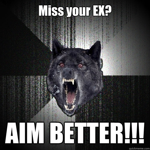 Miss your EX? AIM BETTER!!!  Insanity Wolf