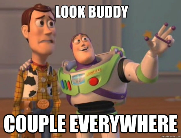 Look Buddy Couple Everywhere  Buzz Lightyear