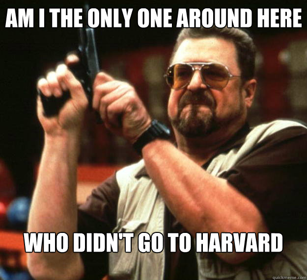 Am I the only one around here who didn't go to harvard  Big Lebowski