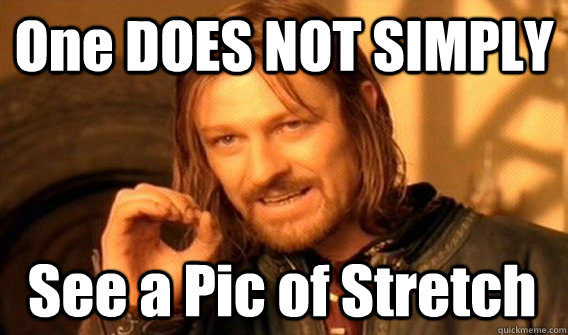 One DOES NOT SIMPLY See a Pic of Stretch  One Does Not Simply