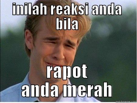 INILAH REAKSI ANDA BILA RAPOT ANDA MERAH 1990s Problems