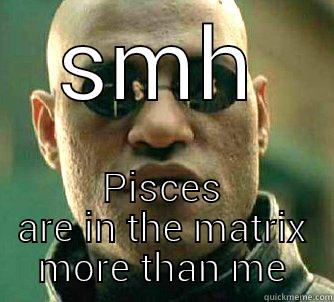 SMH PISCES ARE IN THE MATRIX MORE THAN ME Matrix Morpheus