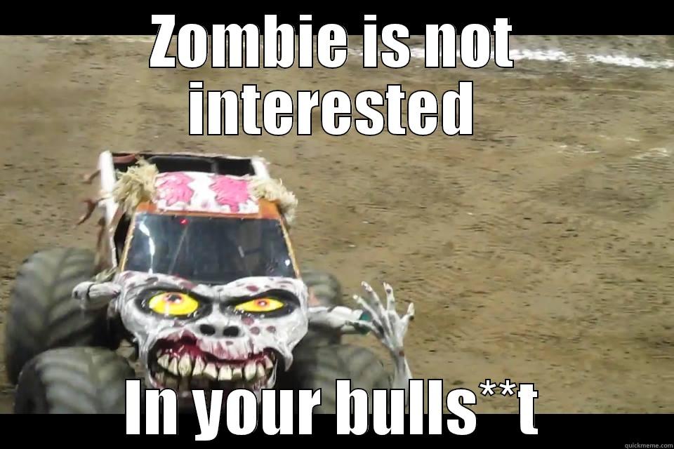 Zombie Hates You - ZOMBIE IS NOT INTERESTED IN YOUR BULLS**T Misc