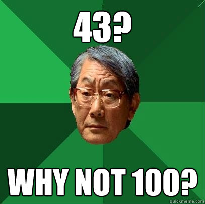 43? Why not 100? - 43? Why not 100?  High Expectations Asian Father