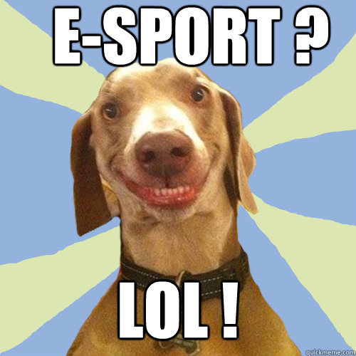 E-sport ? lol !  Disgusting Doggy