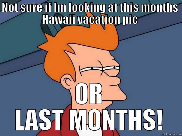 NOT SURE IF IM LOOKING AT THIS MONTHS HAWAII VACATION PIC OR LAST MONTHS! Futurama Fry