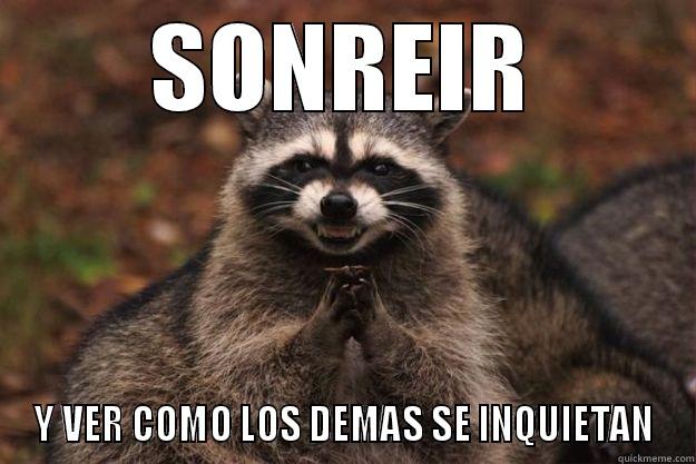 SONREIR Y VER COMO LOS DEMAS SE INQUIETAN Evil Plotting Raccoon