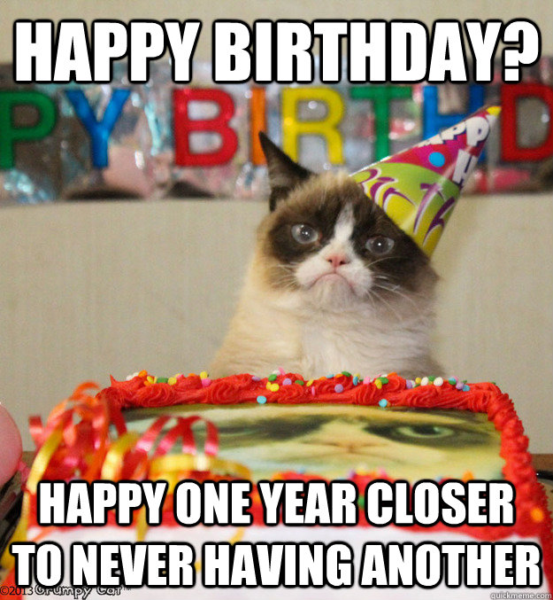 happy birthday? Happy one year closer to never having another - happy birthday? Happy one year closer to never having another  Misc