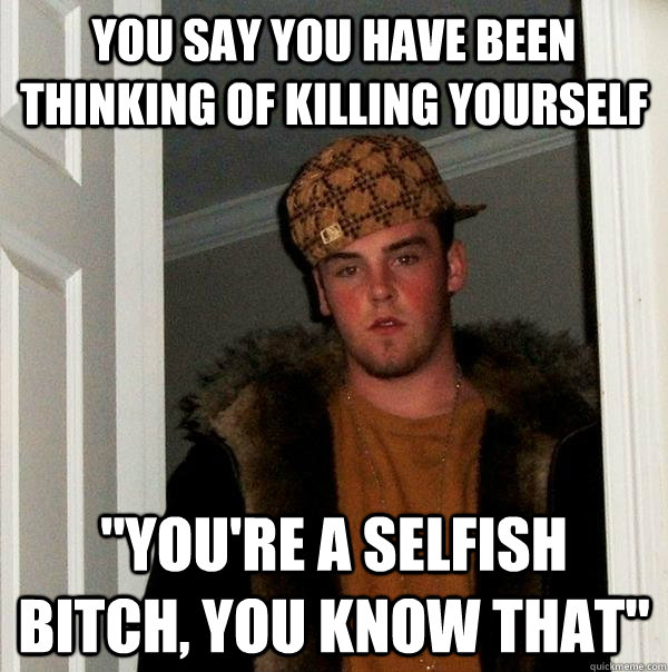 You say you have been thinking of killing yourself 