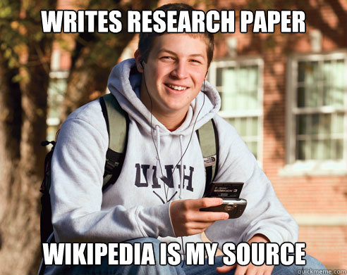 Writes research paper Wikipedia is my source - Writes research paper Wikipedia is my source  College Freshman